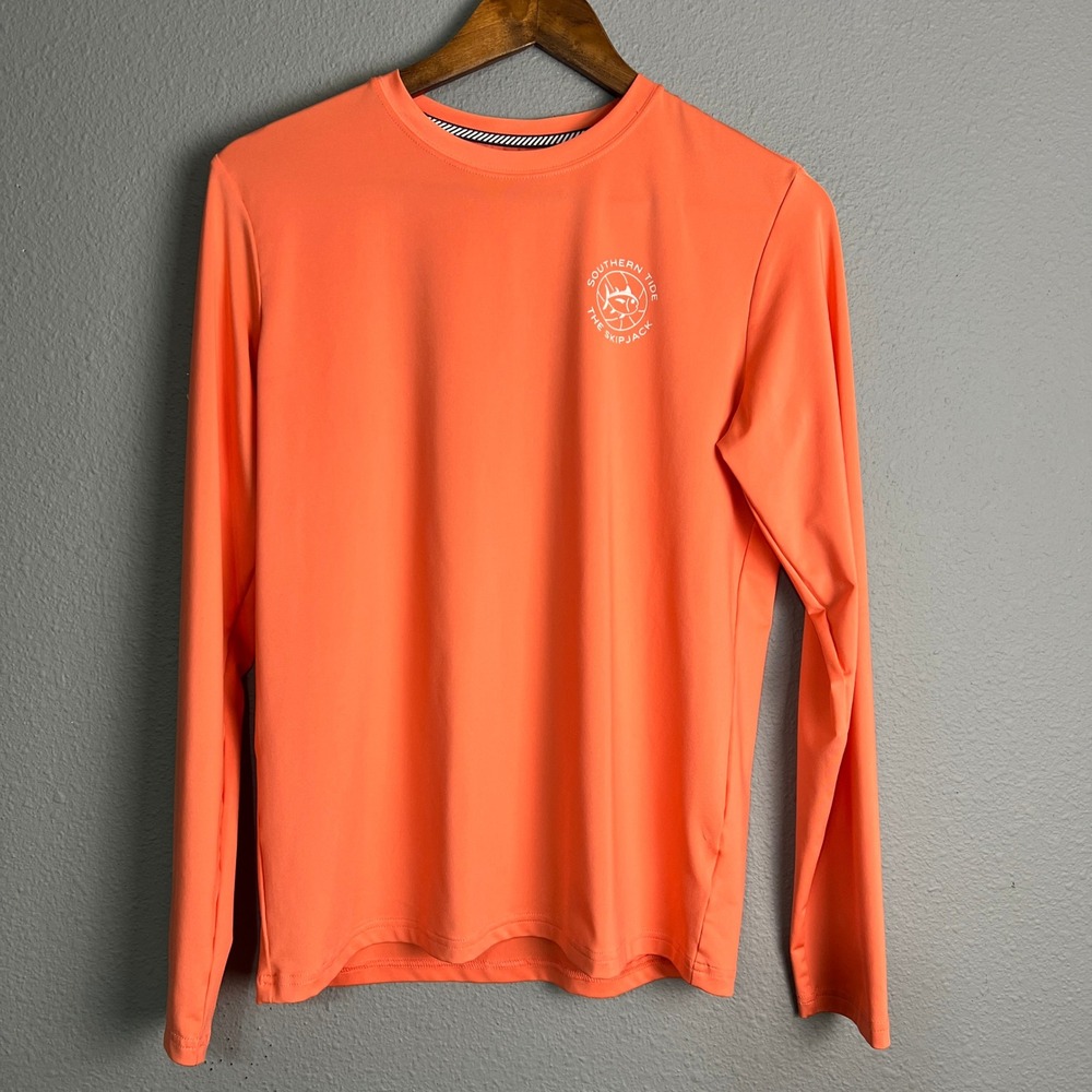 Southern Tide‎ Orange Basketball Court SkipJ Long SL Performance Youth Shirt XL